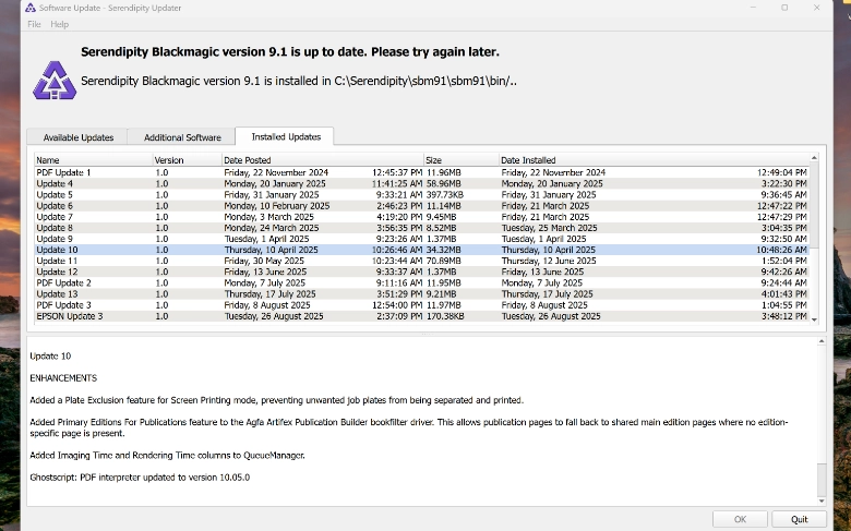Serendipity Updater