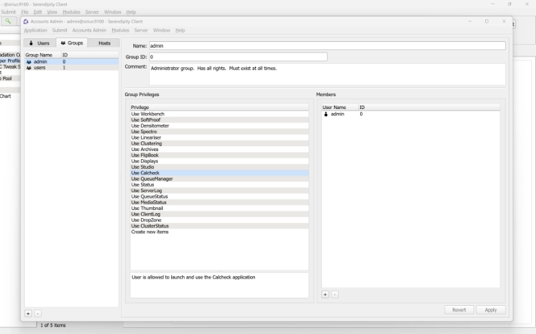 User Admin Settings