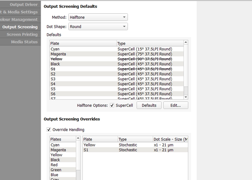 Halftone or Hybrid Screening